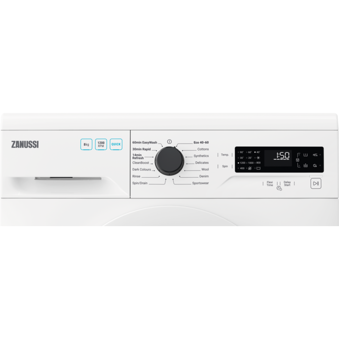 Zanussi - 8 kg washing machine - ZWF824B3PW